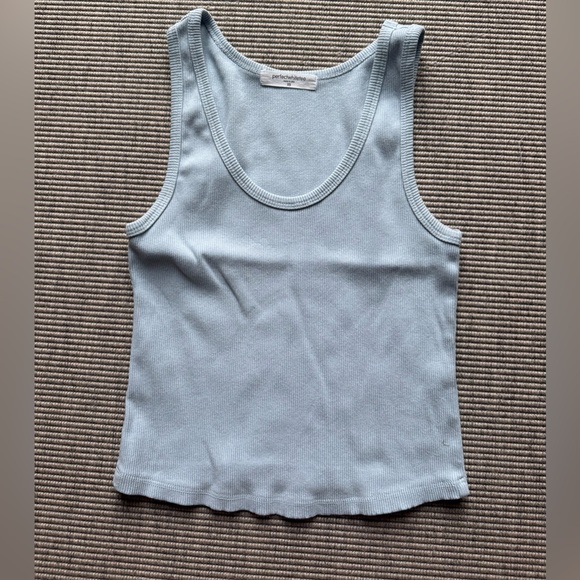 perfectwhitetee Tops - Perfectwhitetee Blondie tank top. Light blue. Size XS.